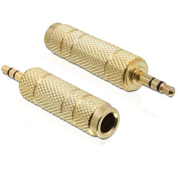 Image du produit “DeLOCK 65360 changeur de genre de câble 3.5 mm 6.35 mm Or ”