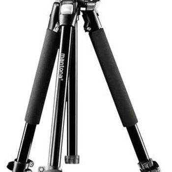 Product image of the product “Mantona 17990 Scout Stativ Dreibeinstativ 1/4 Zoll, 3/8 inch Arbeitshöhe=45 - 142cm black ball hitch ”