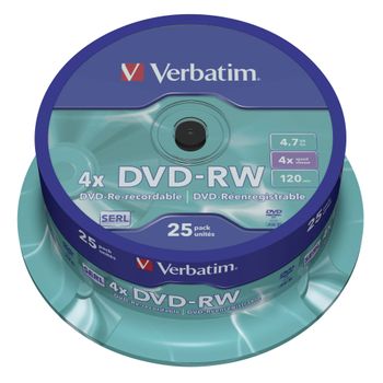 Artikelbild des Artikels “Verbatim 43639 DVD-RW Rohling 4.7GB 25 St. Spindel Wiederbeschreibbar “