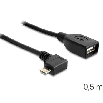 Product image of the product “DeLOCK USB micro-B - USB 2.0-A, 0.5m USB cable Micro-USB B USB A Black ”