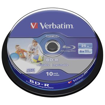 Artikelbild des Artikels “Verbatim 43804 Blu-ray BD-R Rohling 25GB 10 St. Spindel Bedruckbar “
