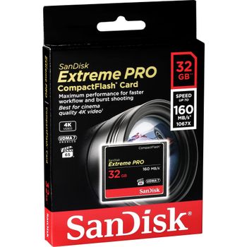 Product image of the product “SanDisk 32GB Extreme Pro CF 160MB/s CompactFlash ”