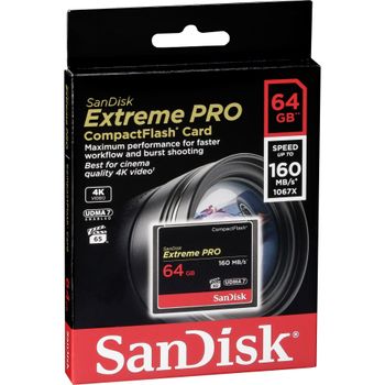Product image of the product “SanDisk 64GB Extreme Pro CF 160MB/s CompactFlash ”