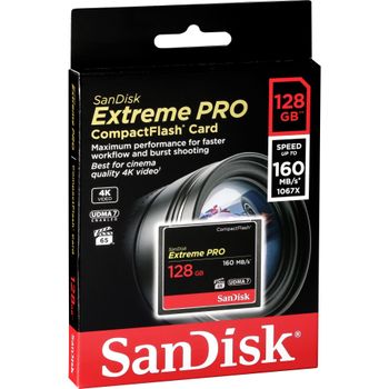 Product image of the product “SanDisk 128GB Extreme Pro CF 160MB/s CompactFlash ”