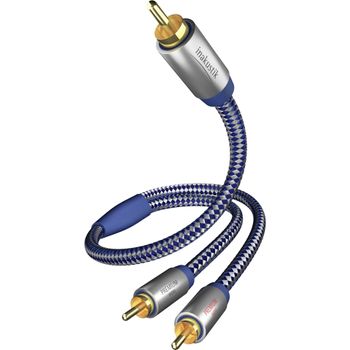 Product image of the product “Inakustik 0040803 audio cable 3 m RCA 2 x RCA Blue, Grey ”