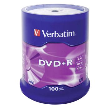 Product image of the product “Verbatim DVD+R Matt Silver 4.7 GB 100 pc(s) ”