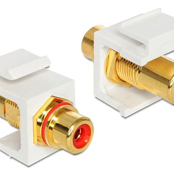 Image du produit “DeLOCK Keystone module Cinch femelle > Cinch femelle or rouge / blanc ”