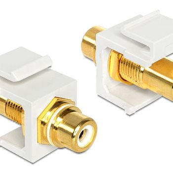 Product image of the product “DELOCK Keystone Cinch female white gilded ”