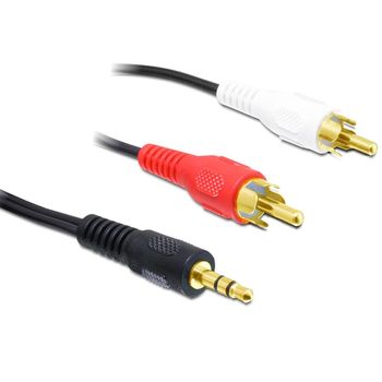 Image du produit “DeLOCK 84000 câble audio 1,5 m 2 x RCA 3,5mm Noir ”