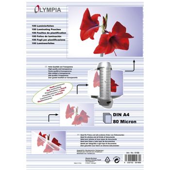 Immagine del prodotto “Olympia 1x100 DIN A4 80 micron pellicola per plastificatrice 100 pz ”