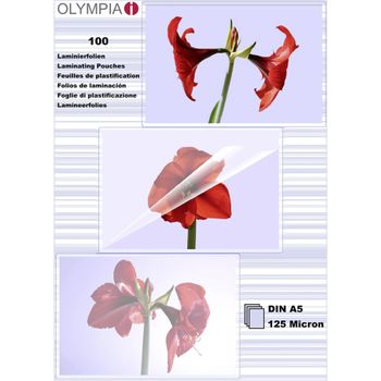Immagine del prodotto “Olympia 1x100 DIN A5 125 micron pellicola per plastificatrice 100 pz ”