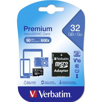 Artikelbild des Artikels “Verbatim MICRO SDHC 32GB CL 10 ADAP microSDHC-Karte 32GB Class 10 inkl. SD-Adapter “
