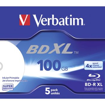 Artikelbild des Artikels “1x5 Verbatim BD-R Blu-Ray 100GB 4x Speed wide printable JC “