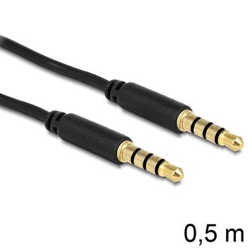 Artikelbild des Artikels “DELOCK Klinkekabel 3,5mm -> 3,5mm St/St 0.50m 4Pin schwar “