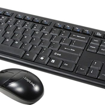 Product image of the product “LogiLink ID0104 keyboard Mouse included Office RF Wireless QWERTZ Black ”