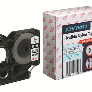 Artikelbild des Artikels “DYMO Schriftband IND RHINO 18758 Bandfarbe: Weiß Schriftfarbe:Schwarz 12mm 3.5m “