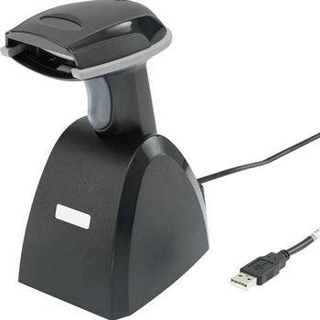 Product image of the product “Renkforce LS6300BU USB-Kit Barcode-Scanner Bluetooth® 1D Laser black Hand-Scanner Bluetooth®, USB ”
