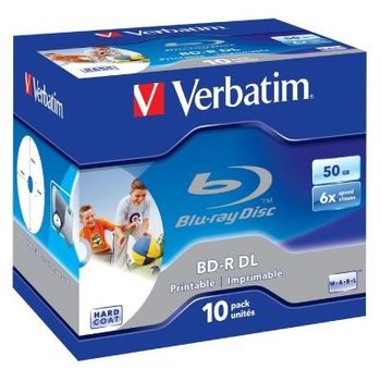 Artikelbild des Artikels “Verbatim 43736 Blu-ray BD-R DL Rohling 50GB 10 St. Jewelcase Bedruckbar “