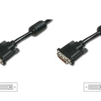Artikelbild des Artikels “Digitus DVI Anschlusskabel DVI-D 24+1pol. Stecker, DVI-D 24+1pol. Stecker 10.00m Schwarz AK-320101-100-S schraubbar, mit “