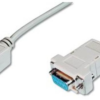 Artikelbild des Artikels “Digitus Seriell Anschlusskabel [1x D-SUB-Buchse 9pol. - 1x D-SUB-Buchse 9pol.] 1.80m Beige “
