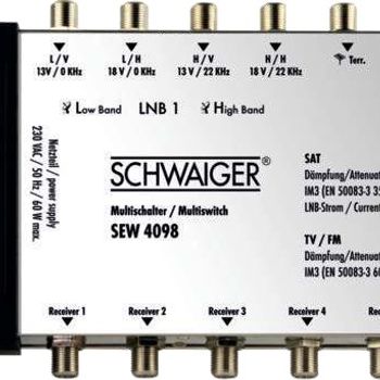 Product image of the product “Schwaiger SEW4098531 satellite multiswitch 9 inputs 8 outputs ”