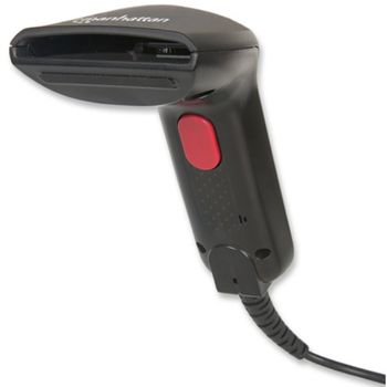 Product image of the product “Manhattan Contact CCD Handheld Barcode Scanner, USB, 60mm Scan Width, Cable 152cm, Max Ambient Light 5,000 lux (sunlight), Black, Three Year Warranty ”