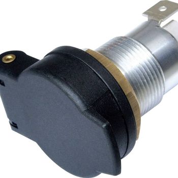 Artikelbild des Artikels “ProCar Norm-Steckdose mit Deckel Belastbarkeit Strom max.=16A Passend für (Details) Norm- und Universalstecker Steckdose 12/24V “