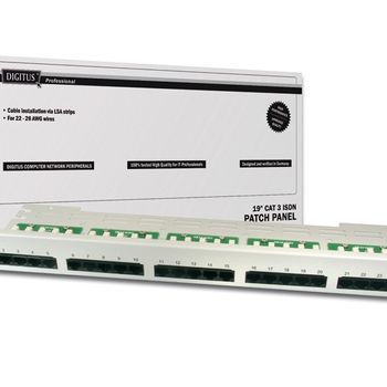 Product image of the product “Digitus CAT 3 ISDN Patch Panel, unshielded, grey ”