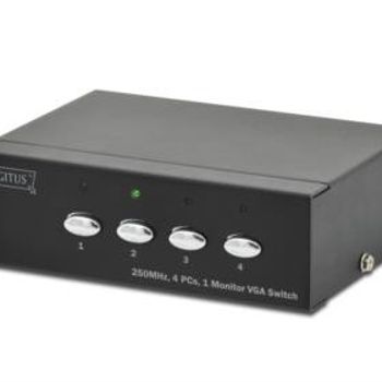 Image du produit “Digitus Commutateur VGA 4 ordinateur, 1 moniteur ”