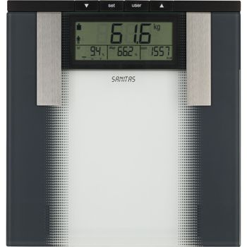 Product image of the product “Sanitas SBG 21 Körperanalysewaage digital Wägebereich (max.)=180kg grey, glass ”