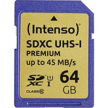 Product image of the product “Intenso 3421490 memory card 64 GB SDXC UHS-I Class 10 ”