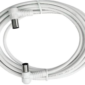 Product image of the product “Axing Antennen connection cable [1x Antennenplug 75Ω - 1x Antennenfemale 75 Ω] 3.75m 85 dB white ”