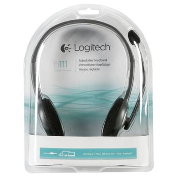 Artikelbild des Artikels “Logitech H111 On Ear Headset kabelgebunden Stereo Grau Mikrofon-Rauschunterdrückung Computer “