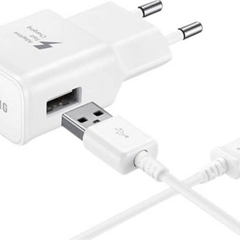 Artikelbild des Artikels “Samsung EP-TA200EWE USB Ladegerät 15W 1x USB-A, 1x Micro-USB Weiß Schnellladegerät “