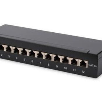 Product image of the product “Digitus Desktop CAT 6A, class EA patch panel, shielded, black ”