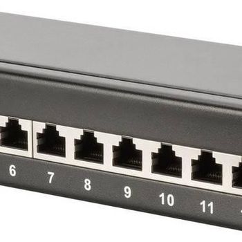 Product image of the product “Digitus Desktop CAT 6A, class EA patch panel, shielded, black ”