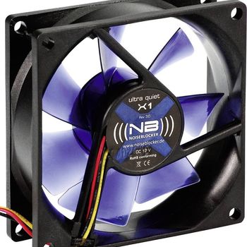 Product image of the product “Noiseblocker NB-BlackSilentFan X1 80mm Computer case Fan Black, Blue ”