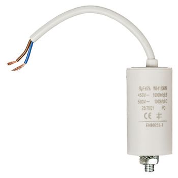 Product image of the product “starting capacitor operating capacitor 8uF 8µF with cable (motor capacitor) ”
