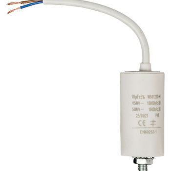 Product image of the product “starting capacitor operating capacitor 10uF 10µF with cable (motor capacitor) ”