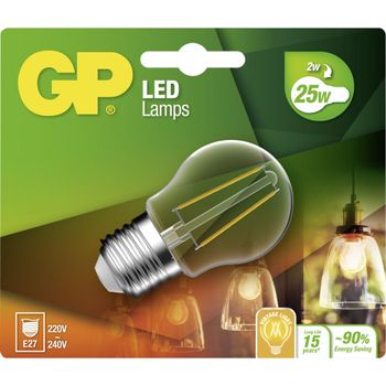 Product image of the product “GP Batteries 472106 2W E27 A++ Warm white LED bulb ”