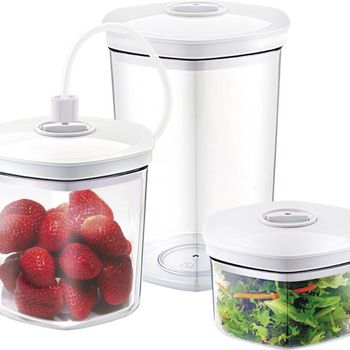 Product image of the product “caso® Vakuumbehälter-Set 0,7/1,4/2,0 l transparent, white ”