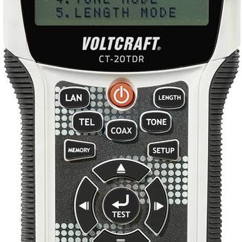 Artikelbild des Artikels “VOLTCRAFT Kabeltester CT-20TDR CT-20TDR Geeignet für geschirmte/ungeschirmte Kabel, CAT3, CAT4, CAT5, CAT5E, CAT6, Coax “