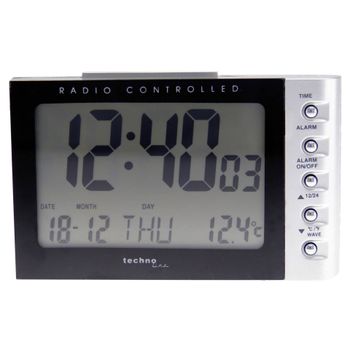 Artikelbild des Artikels “Techno Line WT 188 Funk Wecker Silber, Schwarz Alarmzeiten 1 “