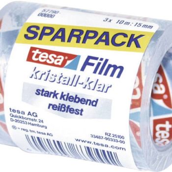 Artikelbild des Artikels “TESA 57790-00000-01 tesafilm kristall-klar Transparent (L x B) 10m x 15mm 3St. “