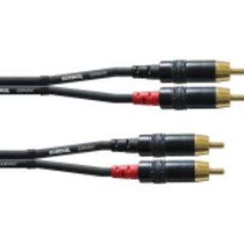 Product image of the product “Cordial CFU 1.5 CC audio cable 1.5 m 2 x RCA Black ”
