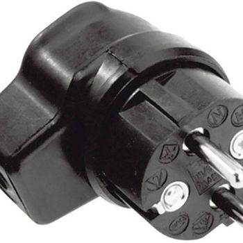 Product image of the product “Kalthoff 919171 Schutzkontakt-Winkelplug Gummi 250 V black IP44 ”