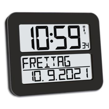 Product image of the product “TFA Dostmann 60.4512.01 Funk wall clock 258mm x 212mm x 30mm black ”