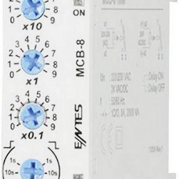 Artikelbild des Artikels “ENTES 101584 MCB-8 Zeitrelais Multifunktional 24 V/DC, 24 V/AC, 230 V/AC 1 St. Zeitbereich: 0.1s - 30h 1 Wechsler “