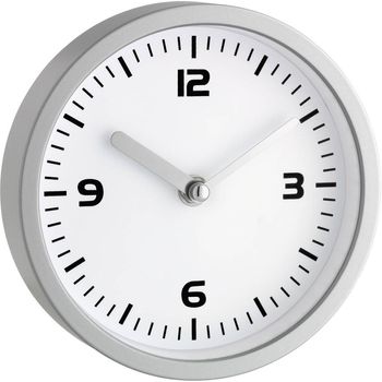 Product image of the product “TFA Dostmann 60.3012 Quarz wall clock 160mm x 45mm silver Badezimmer-/Feuchtraum ”