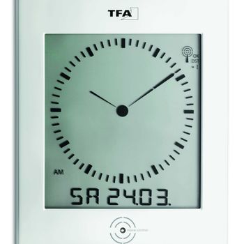 Product image of the product “TFA Dostmann 60.4506 Funk wall clock 220mm x 265mm x 31mm silver ”